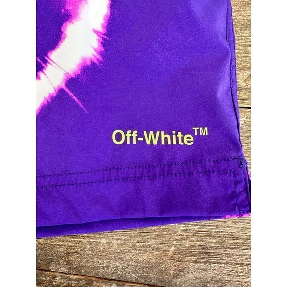 NWT- Off White Tie Dye Sunrise Swimming Suit, purple/lime - Picture 2 of 11